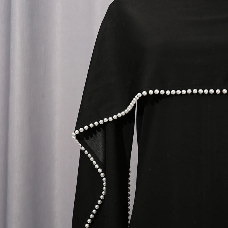 Abaya with Pearl Trim