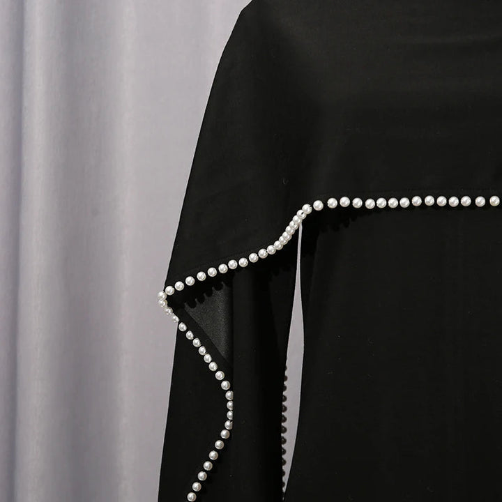 Abaya with Pearl Trim