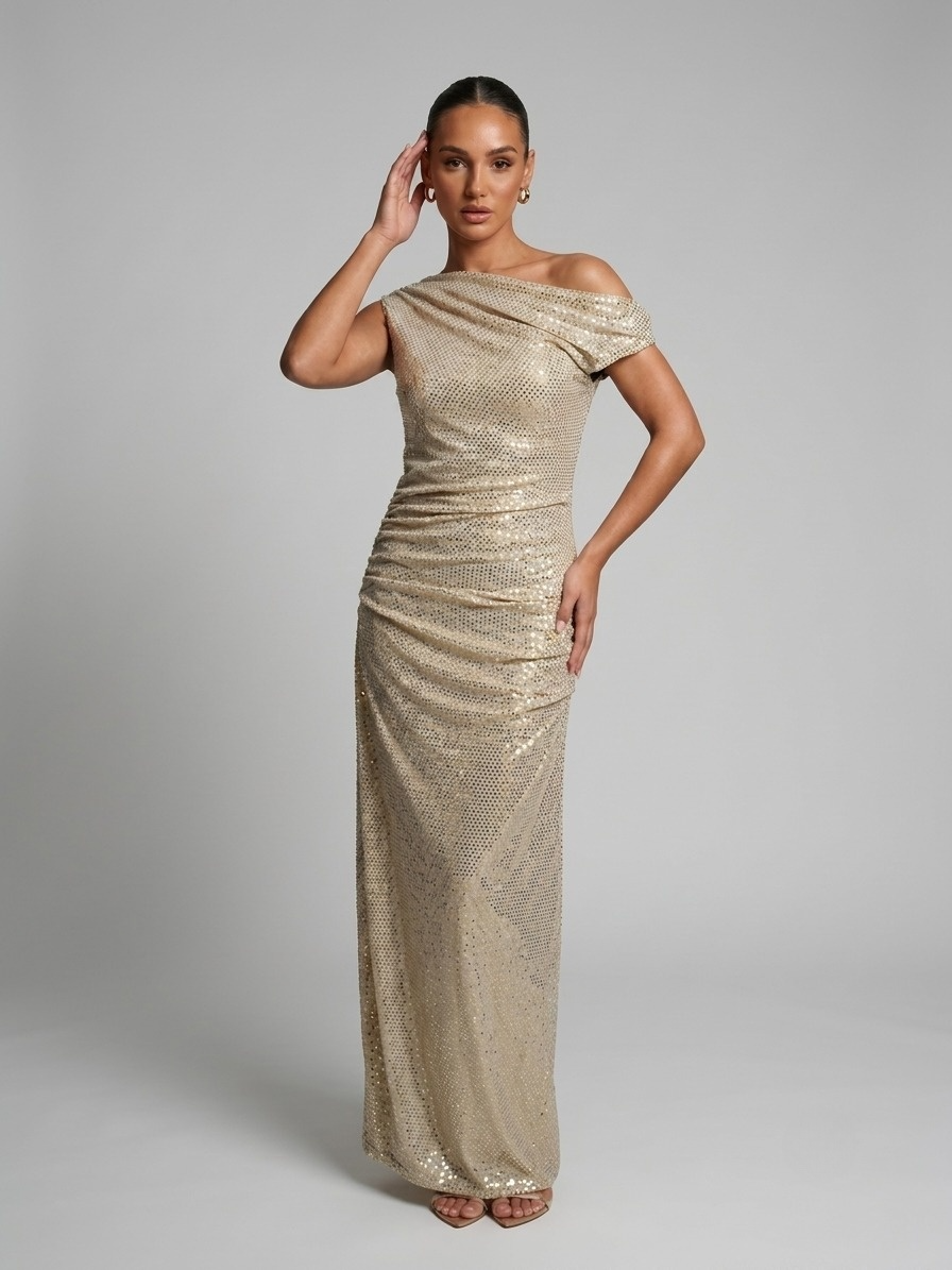 Golden Muse Maxi Dress
