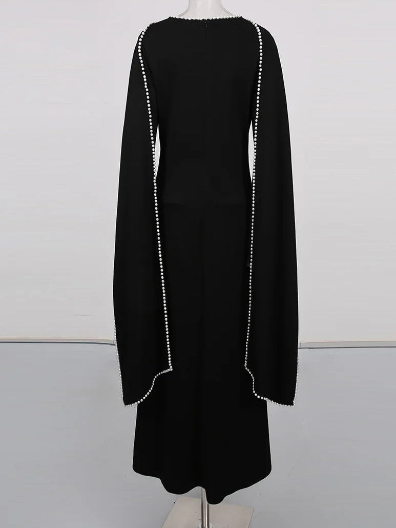 Abaya with Pearl Trim