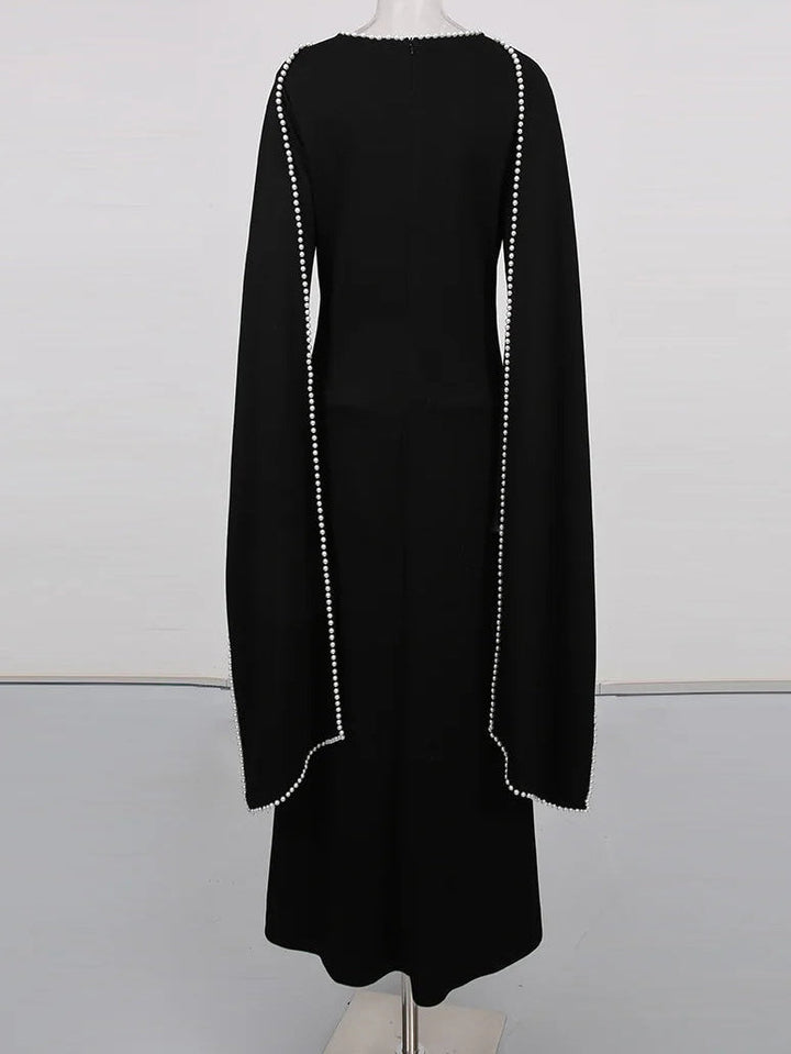 Abaya with Pearl Trim