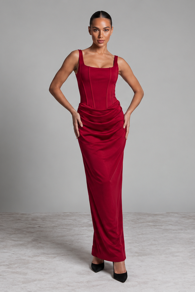 Elegant Corset Maxi Dress