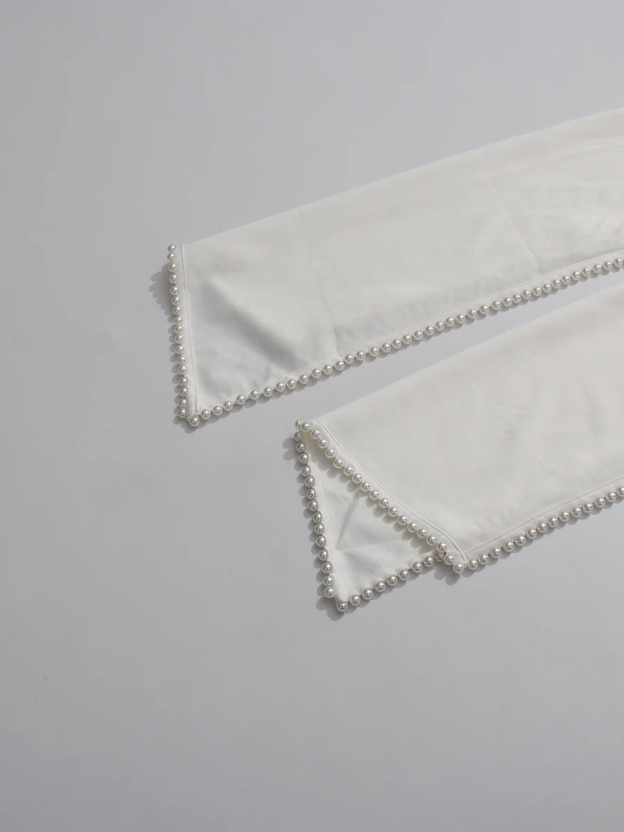 Abaya with Pearl Trim