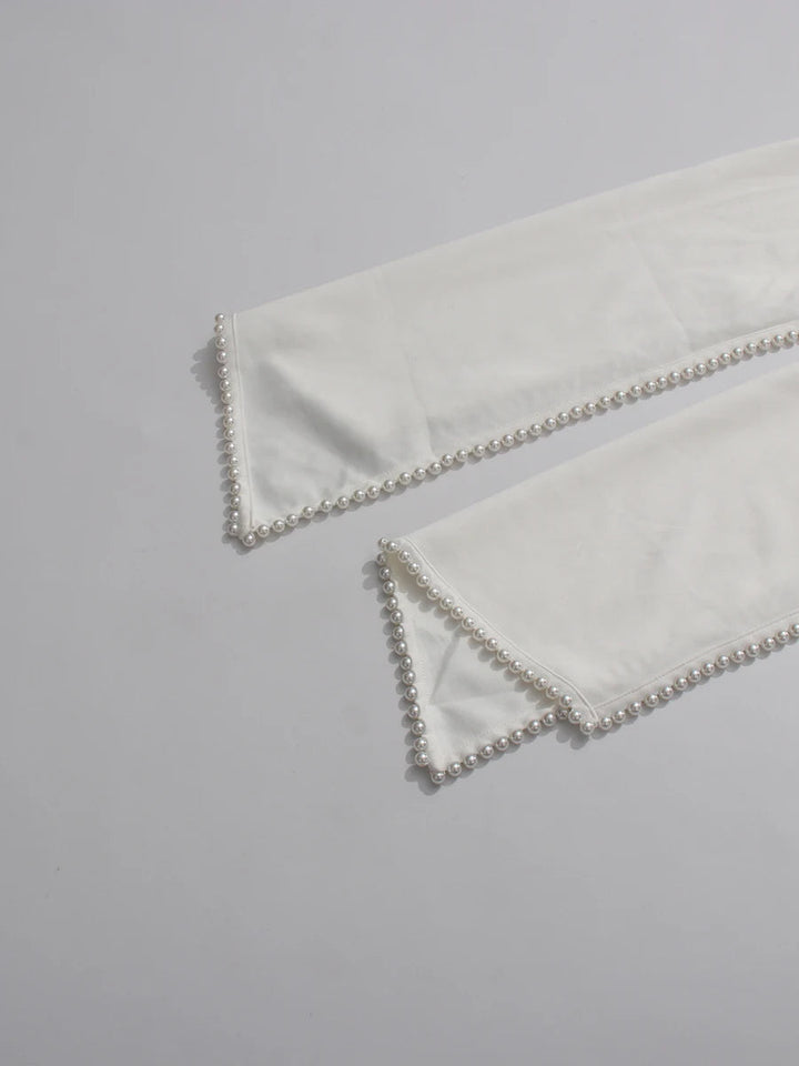 Abaya with Pearl Trim