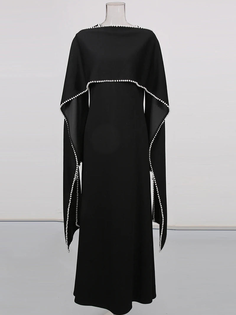 Abaya with Pearl Trim