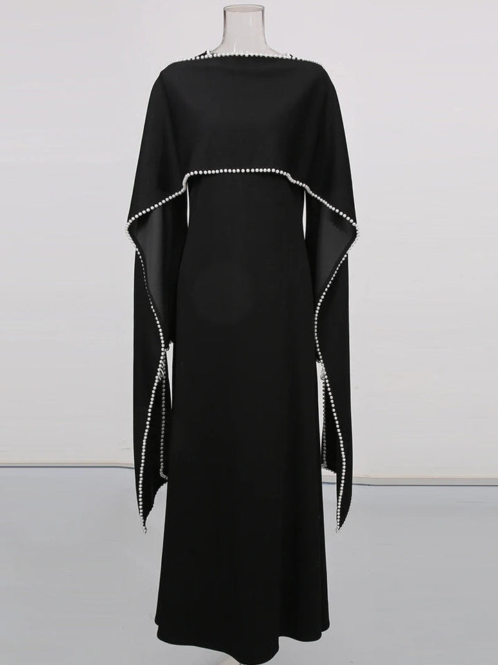 Abaya with Pearl Trim