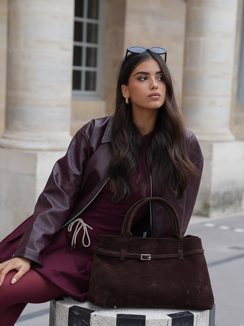 Suede Handbag