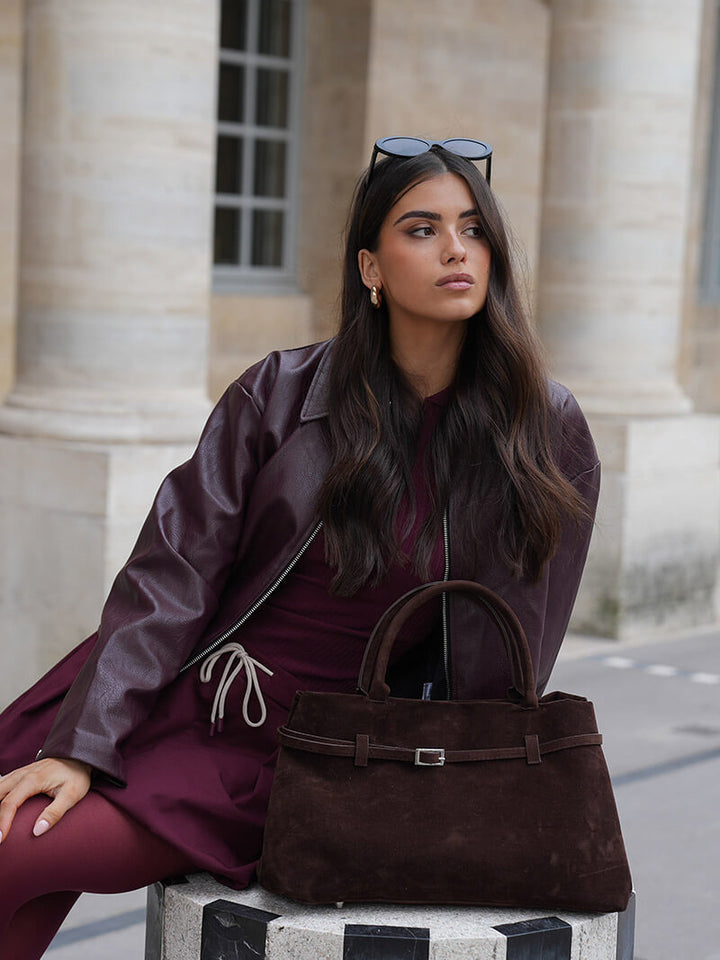 Suede Handbag