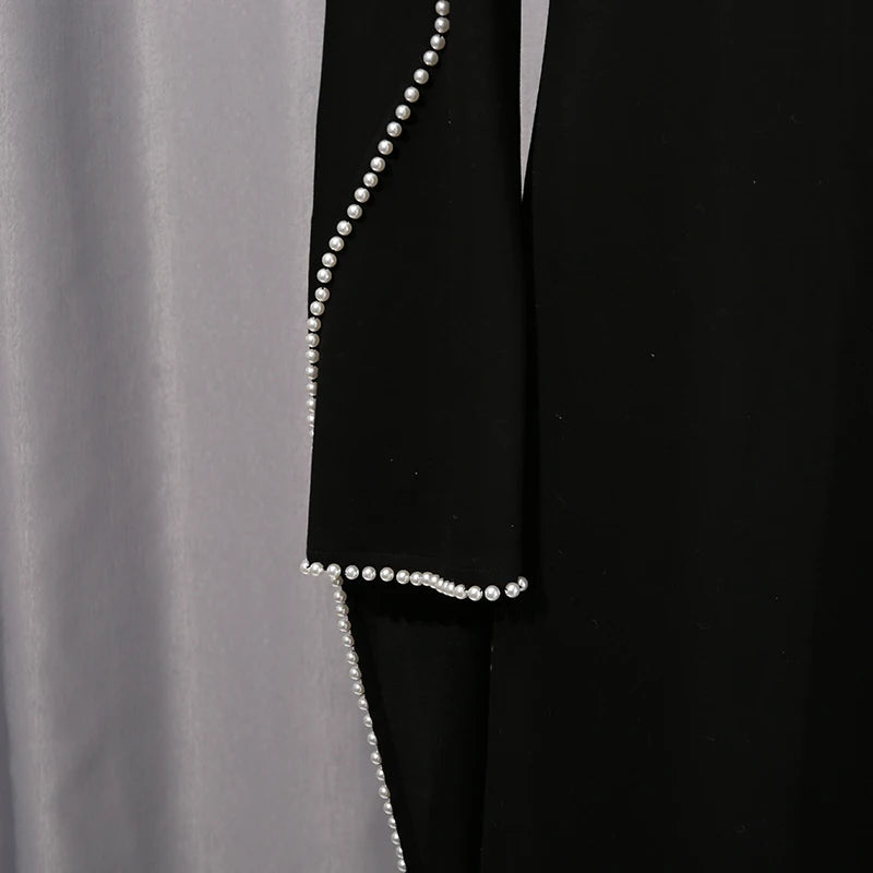 Abaya with Pearl Trim