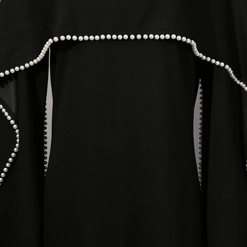 Abaya with Pearl Trim