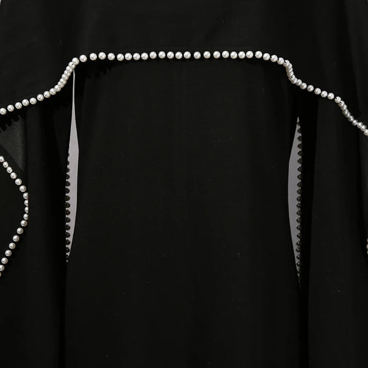 Abaya with Pearl Trim