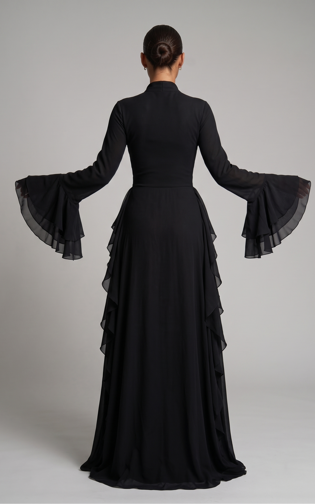 Elegant Abaya with Ruffles