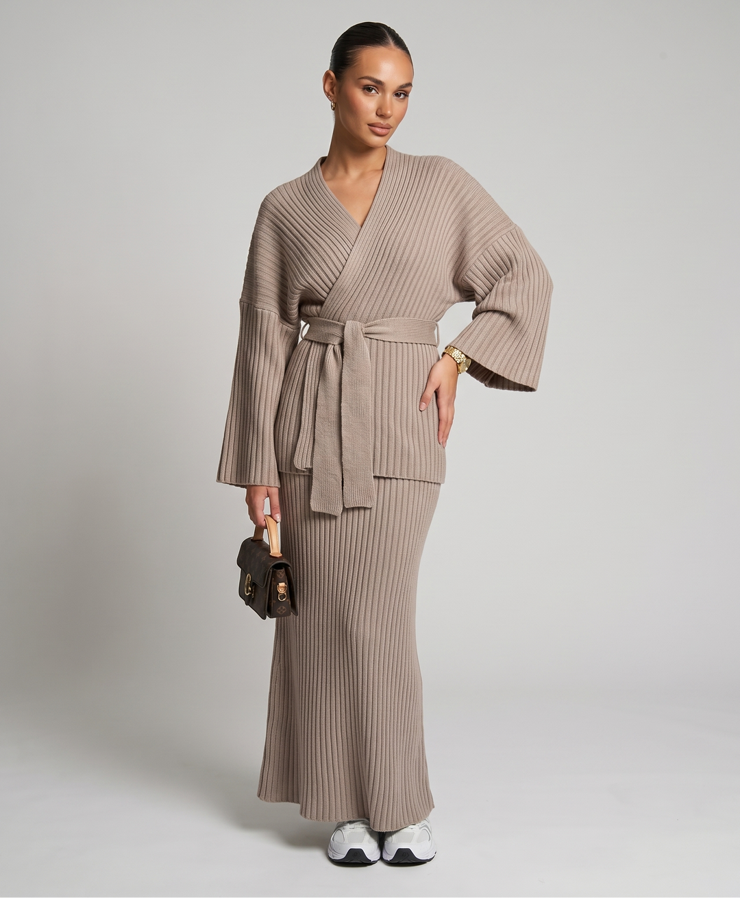 Knit Set - Skirt and Wrap Top