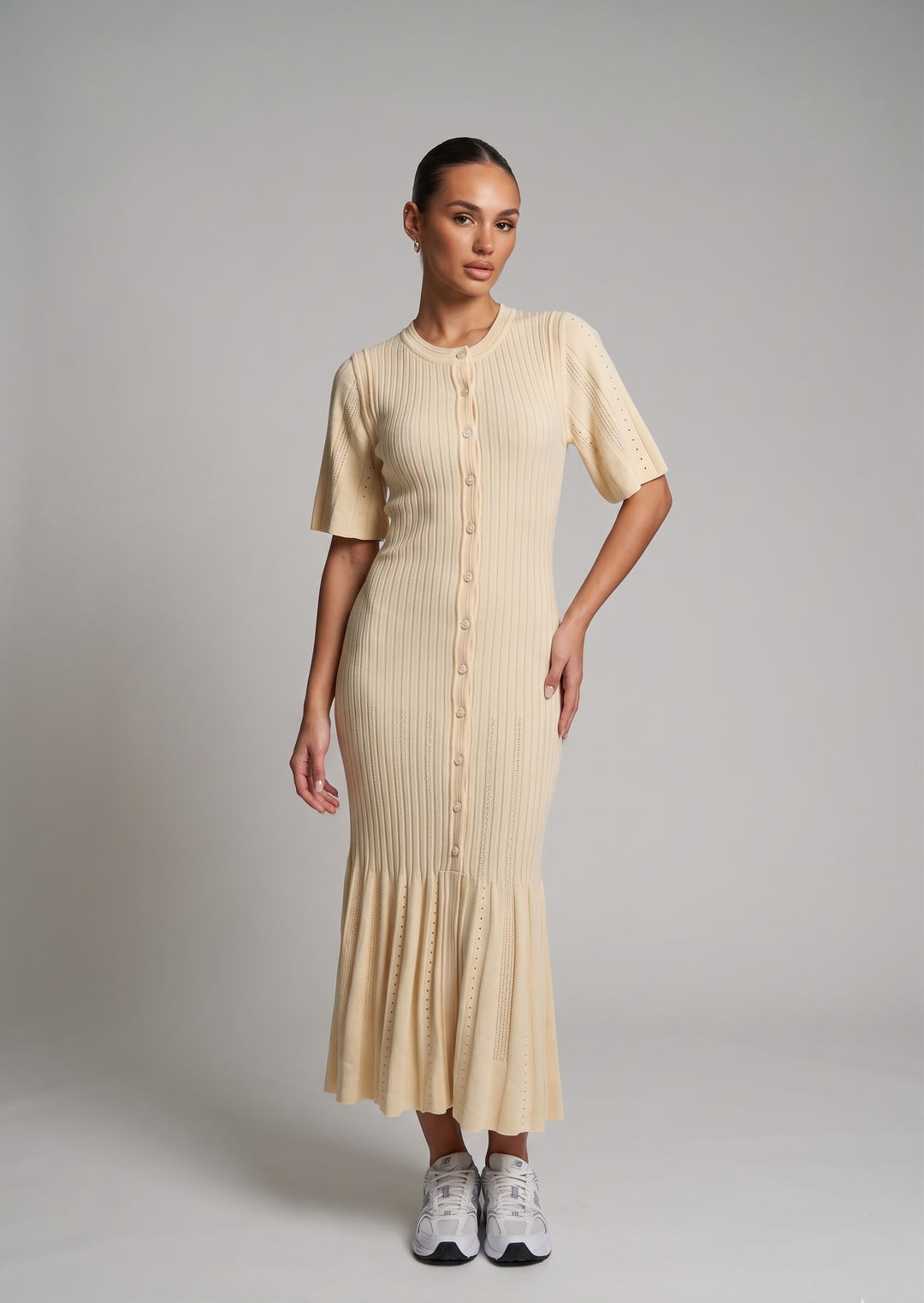 Button Midi Dress