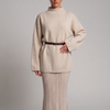 Patterned Skirt and Sweater Set