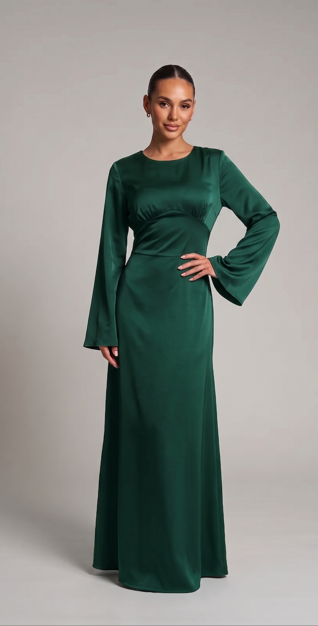 Maxi Dress with Lace-up Detail