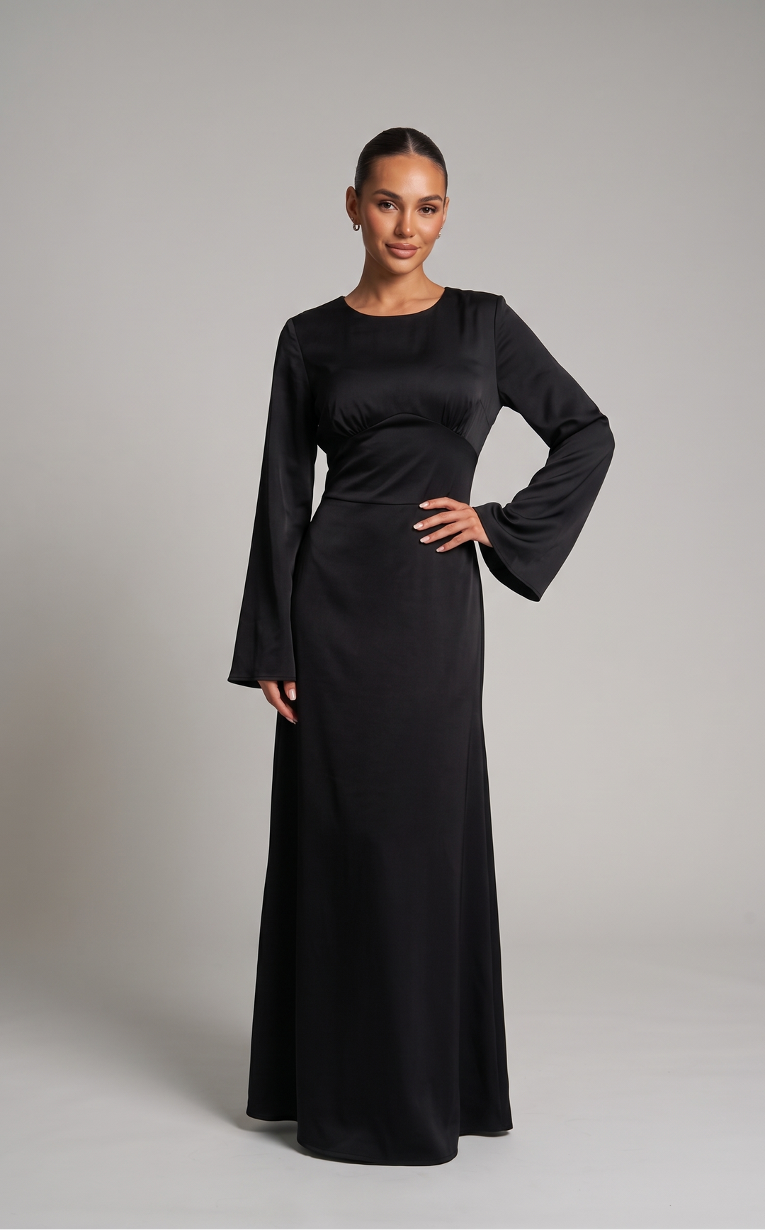 Maxi Dress with Lace-up Detail