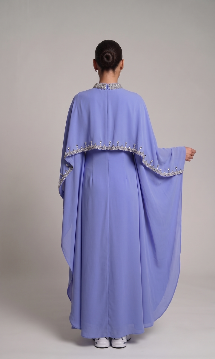 Satin Abaya with Embellishments