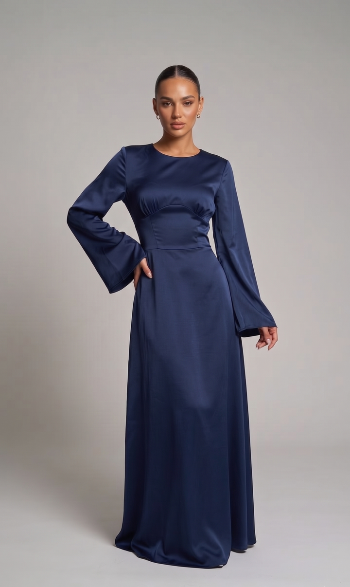 Maxi Dress with Lace-up Detail