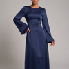Maxi Dress with Lace-up Detail