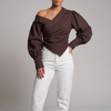 Modern One-Shoulder Blouse