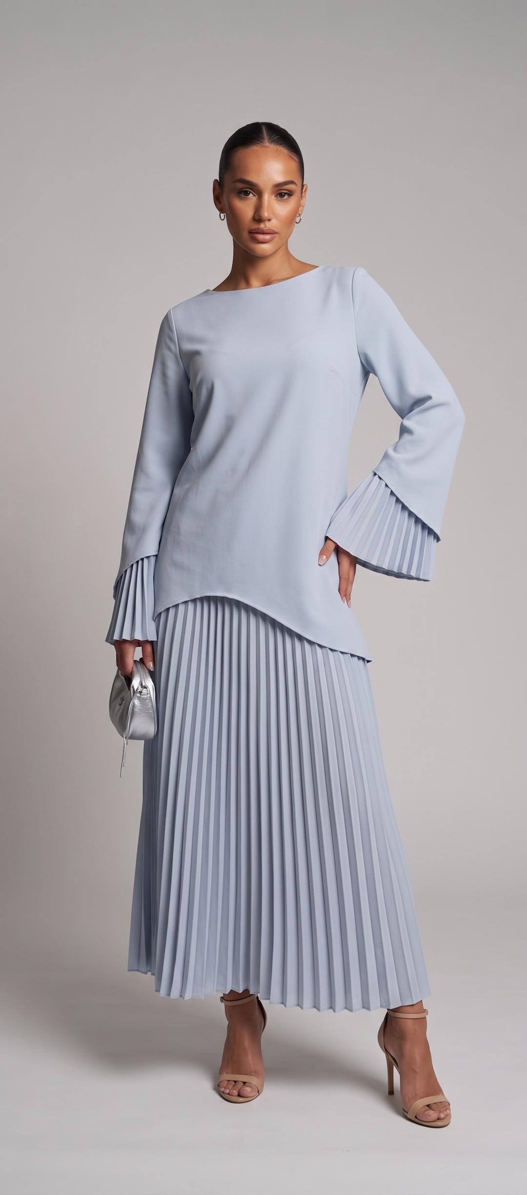 Pleated Skirt and Top Set