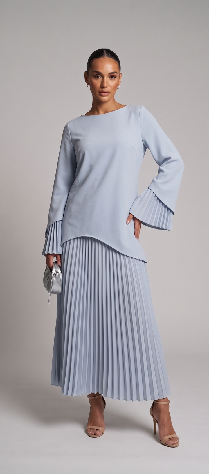 Pleated Skirt and Top Set