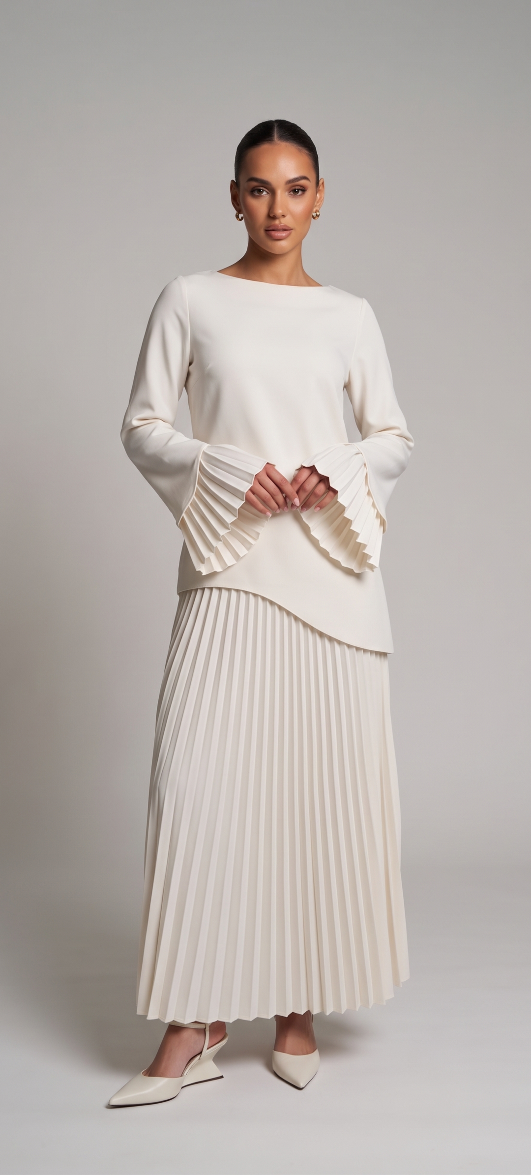 Pleated Skirt and Top Set