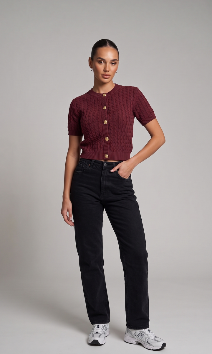 Button-up Knit Shirt