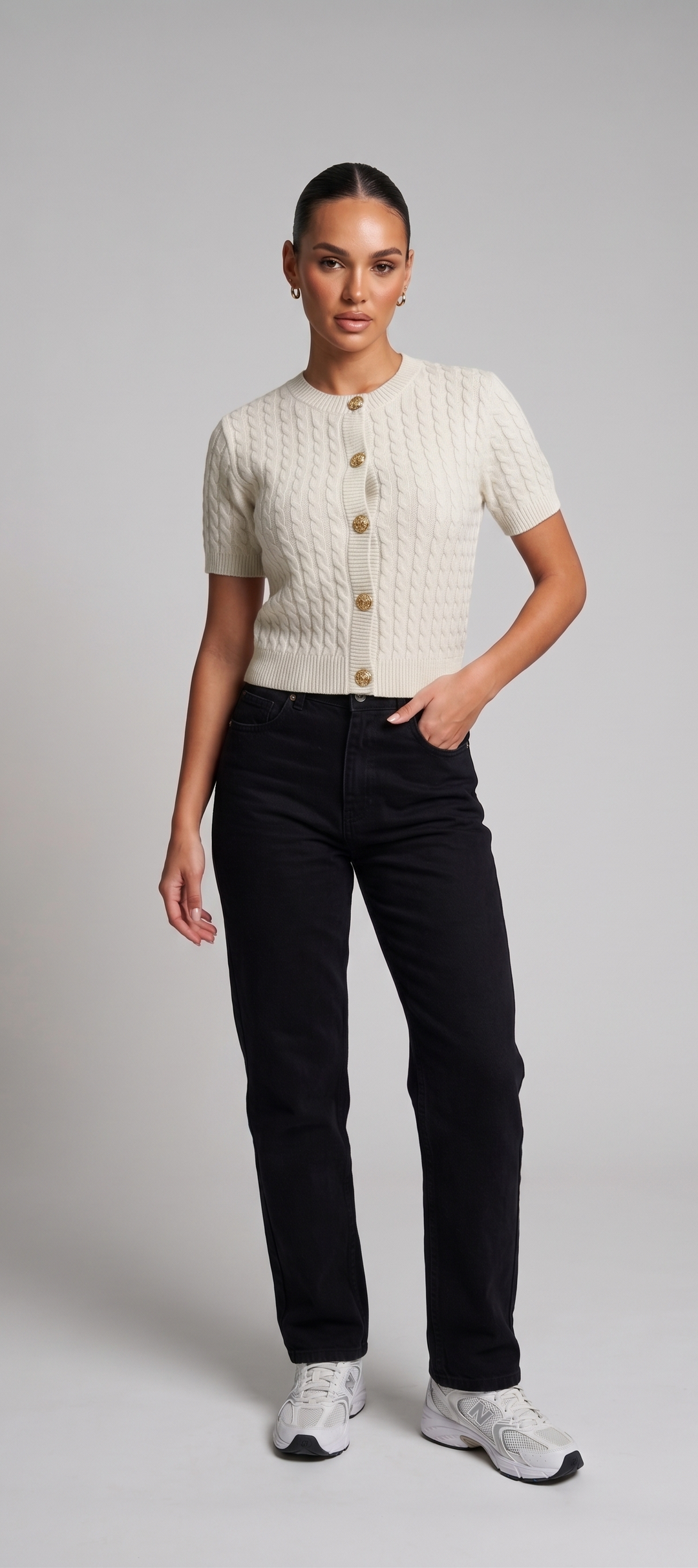 Button-up Knit Shirt