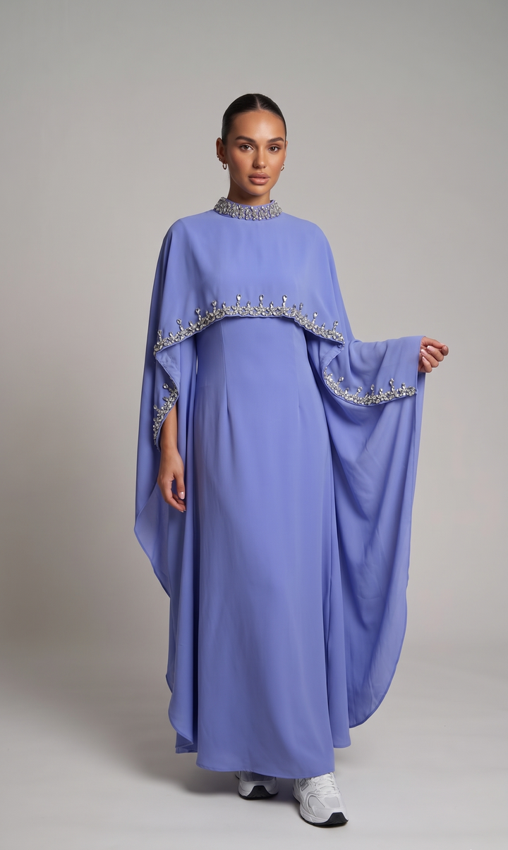 Satin Abaya with Embellishments