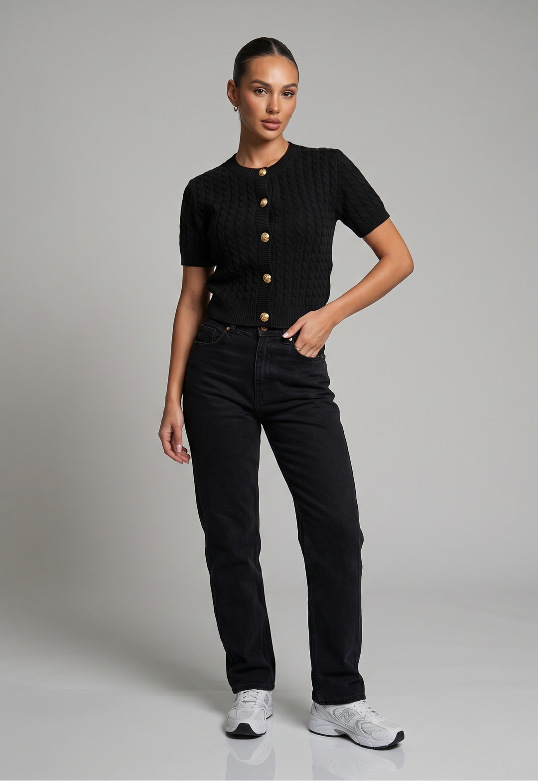 Button-up Knit Shirt