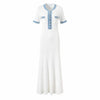 Summer Dress with Blue Accents