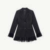Blazer with Lace Hem