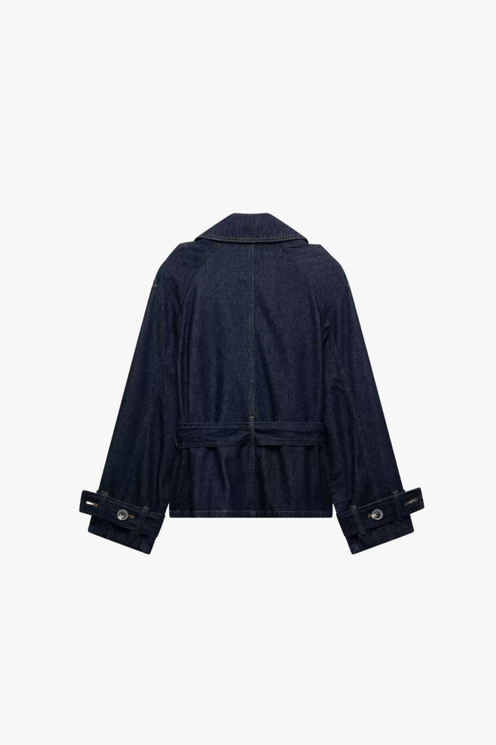 Denim Jacket with Belt