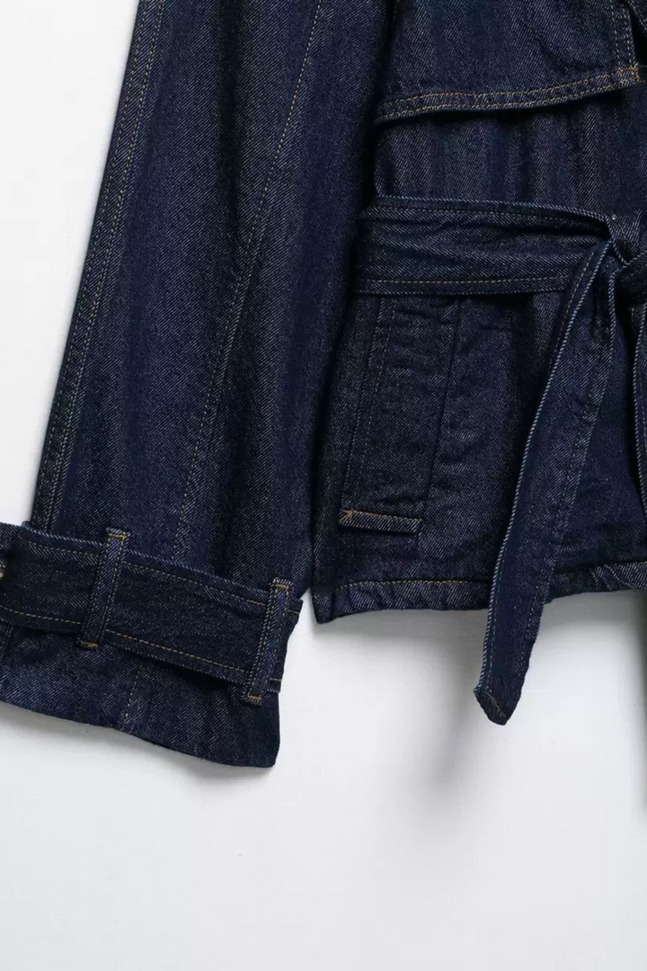 Denim Jacket with Belt