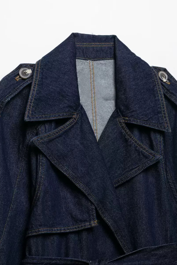 Denim Jacket with Belt
