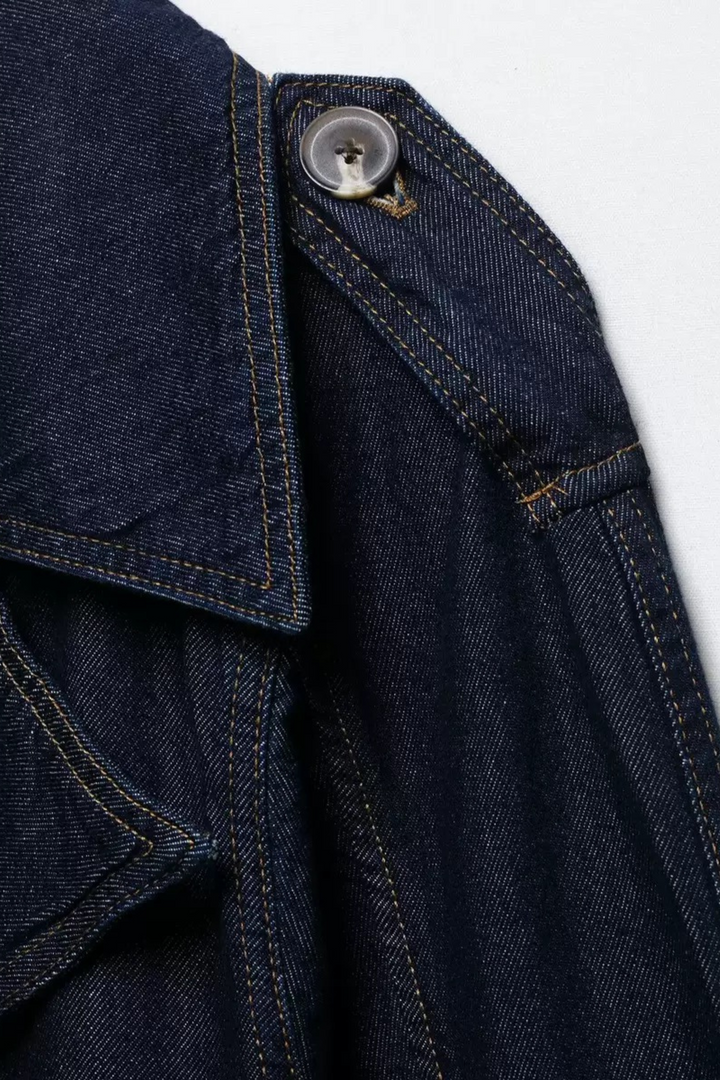 Denim Jacket with Belt