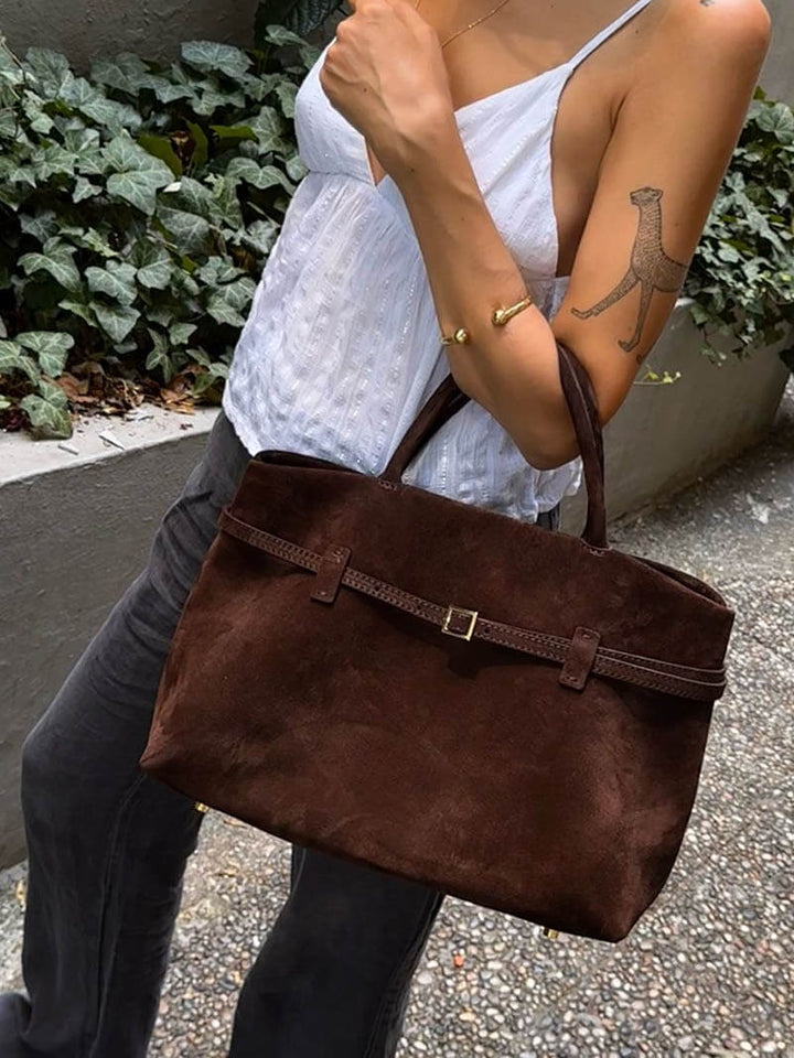 Suede Handbag
