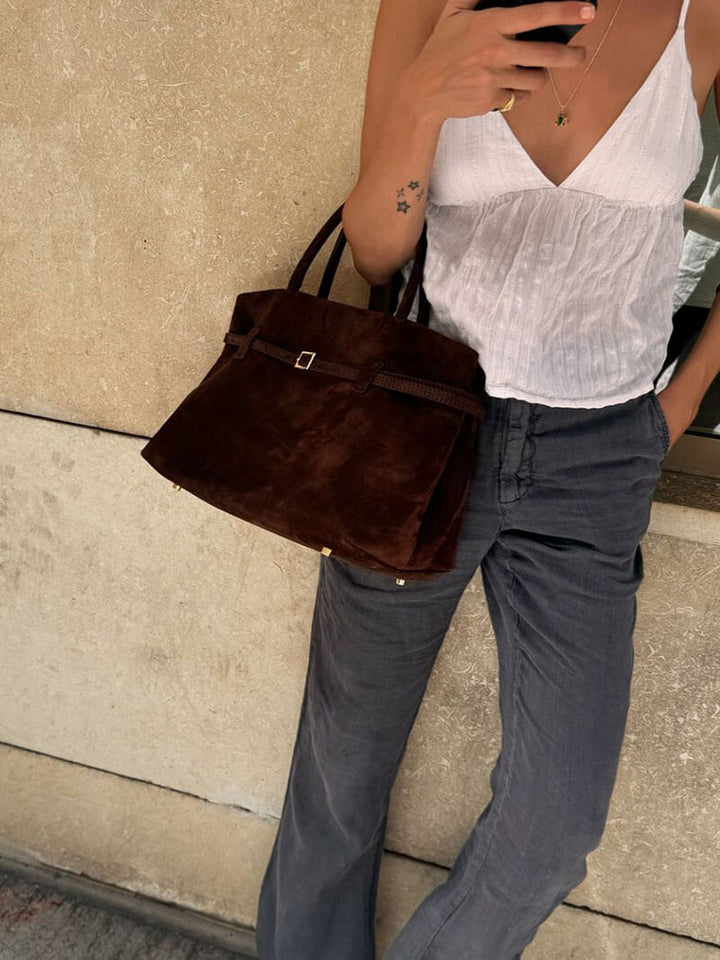 Suede Handbag