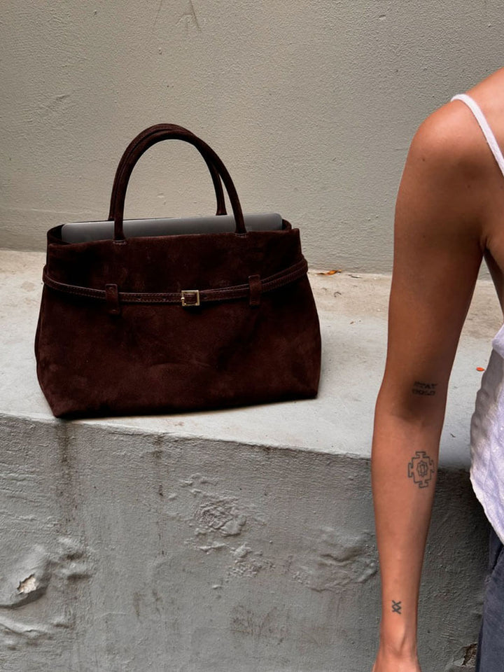 Suede Handbag