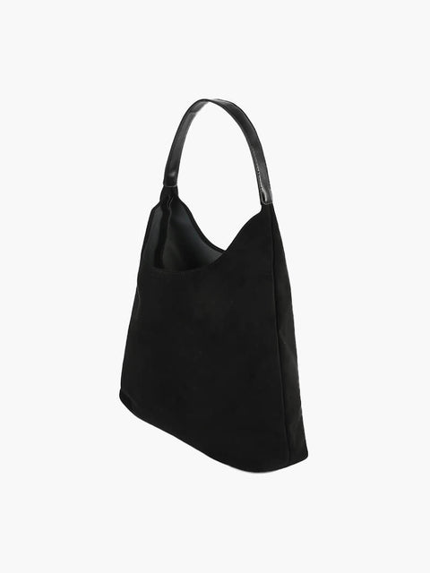 Suede-Effect Handbag