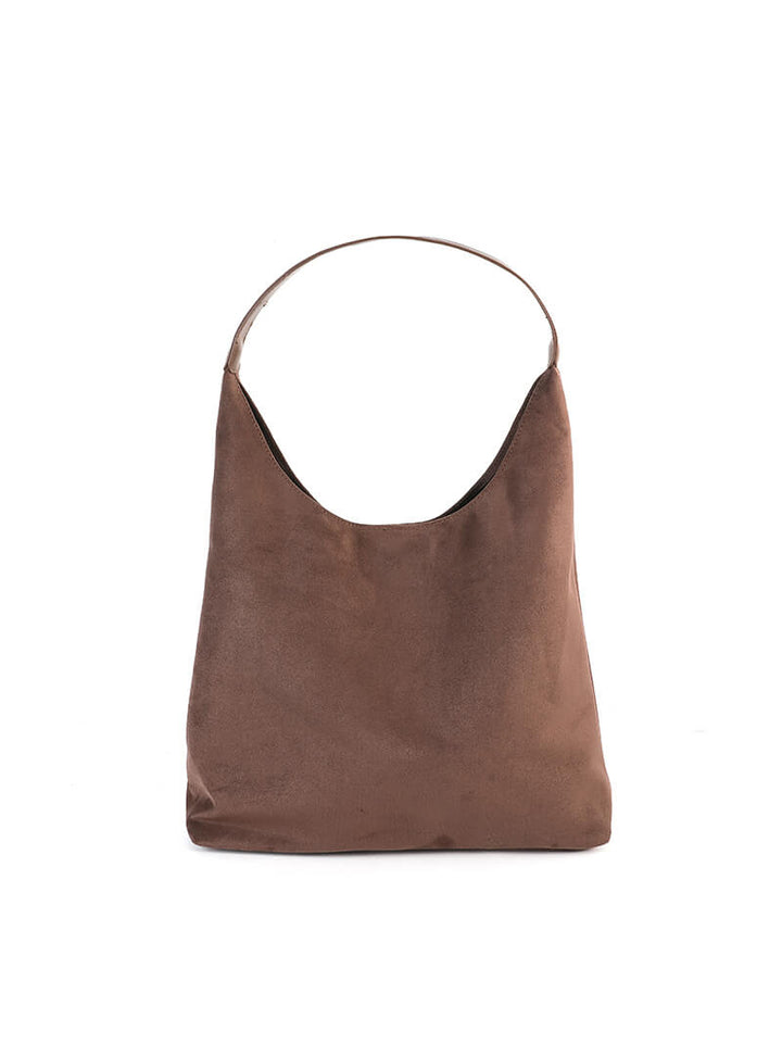 Suede-Effect Handbag