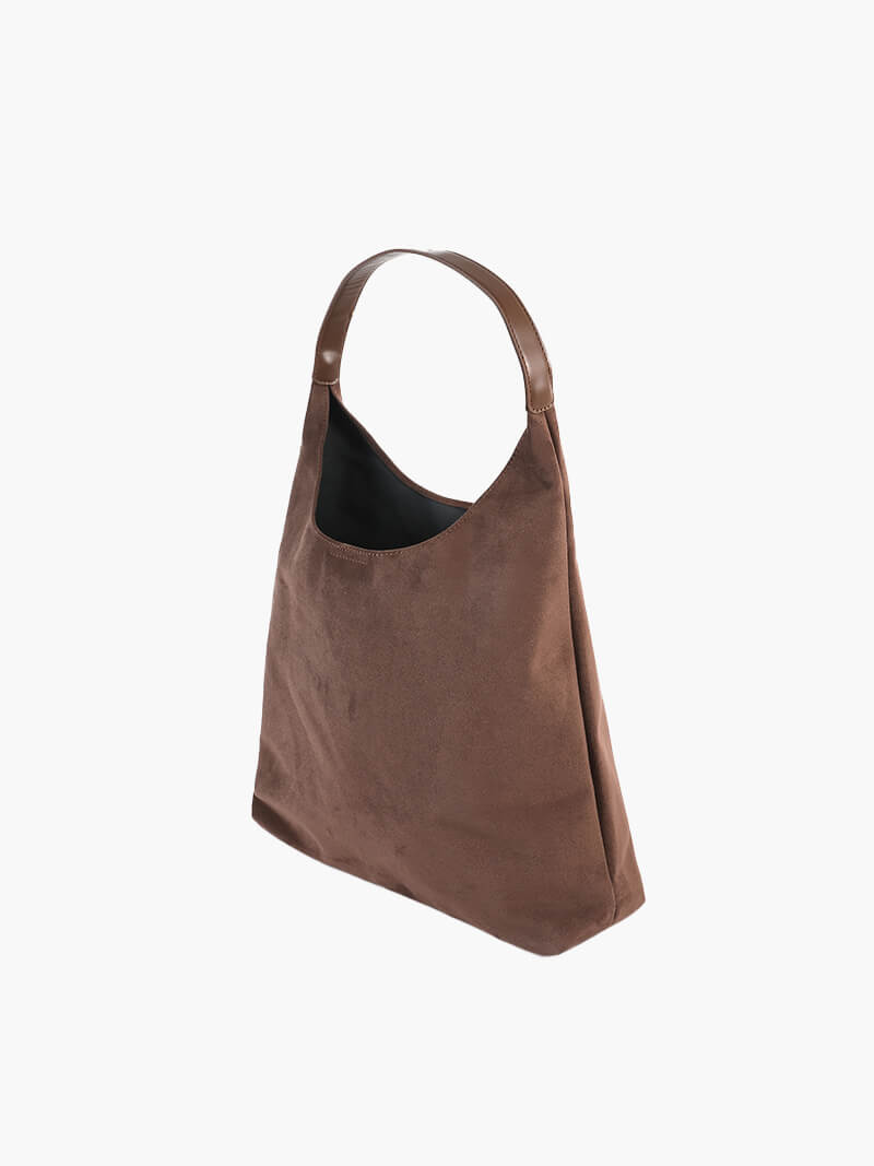 Suede-Effect Handbag