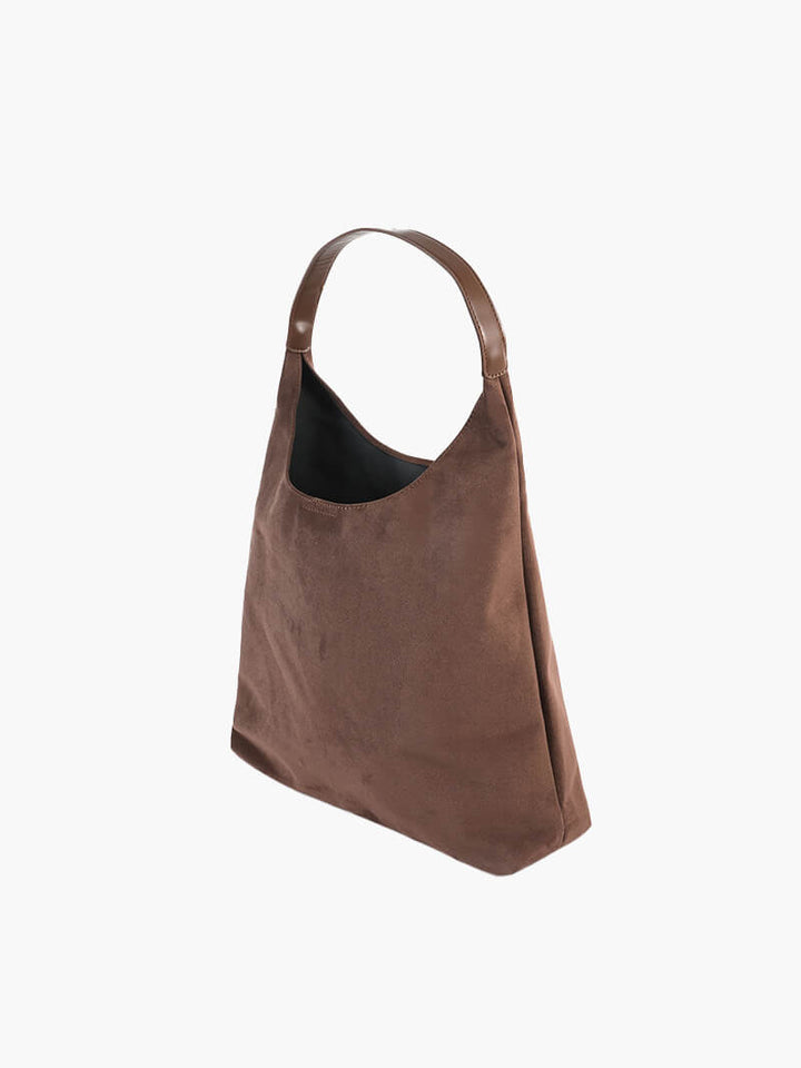 Suede-Effect Handbag