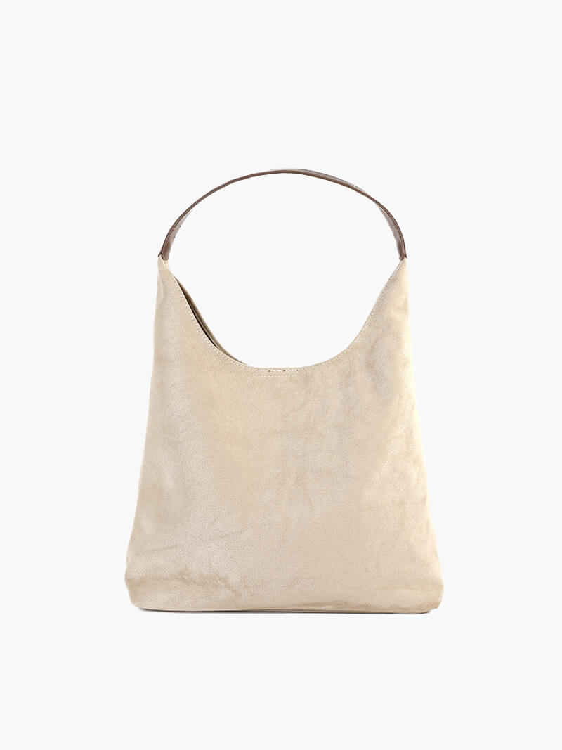 Suede-Effect Handbag