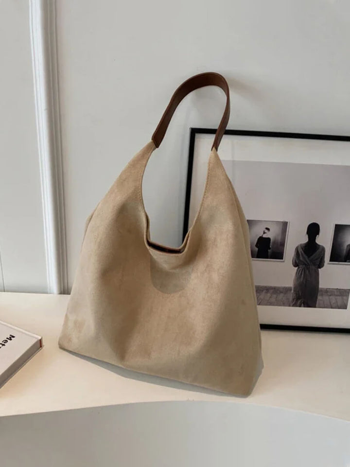 Suede-Effect Handbag