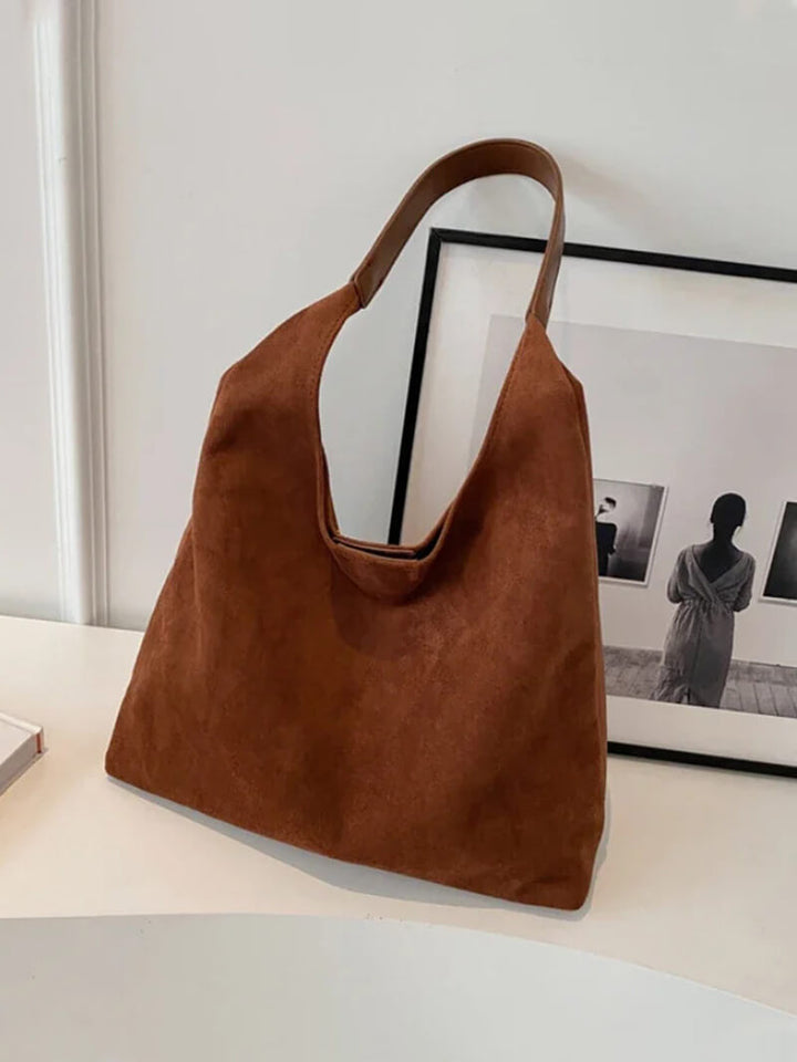 Suede-Effect Handbag