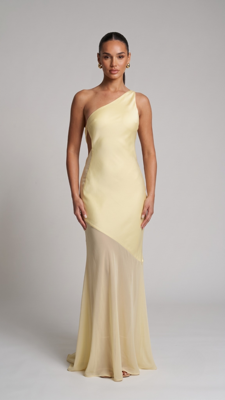 Elegant One-Shoulder Evening Dress